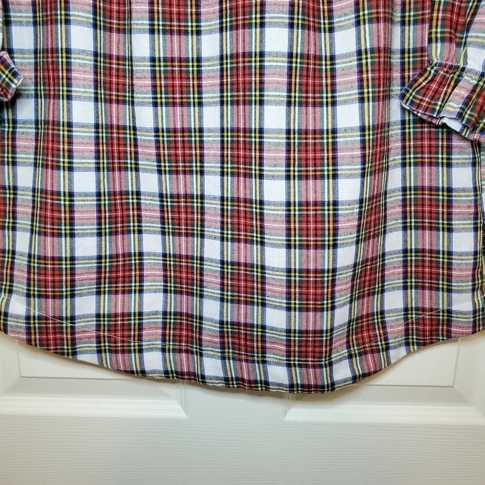 Crewcuts Girl’s Flannel Nightgown in Snowy Stewart Tartan Sz M